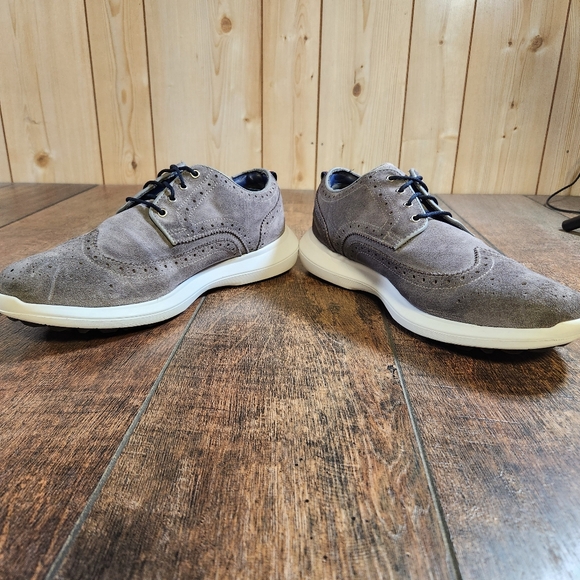 FJ FootJoy Modern Wing Golf Shoes Men's Size 9W Gray Suede Spikeless #56113 - Picture 5 of 11